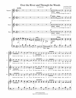 Over the River and Through the Woods - for SATB choir