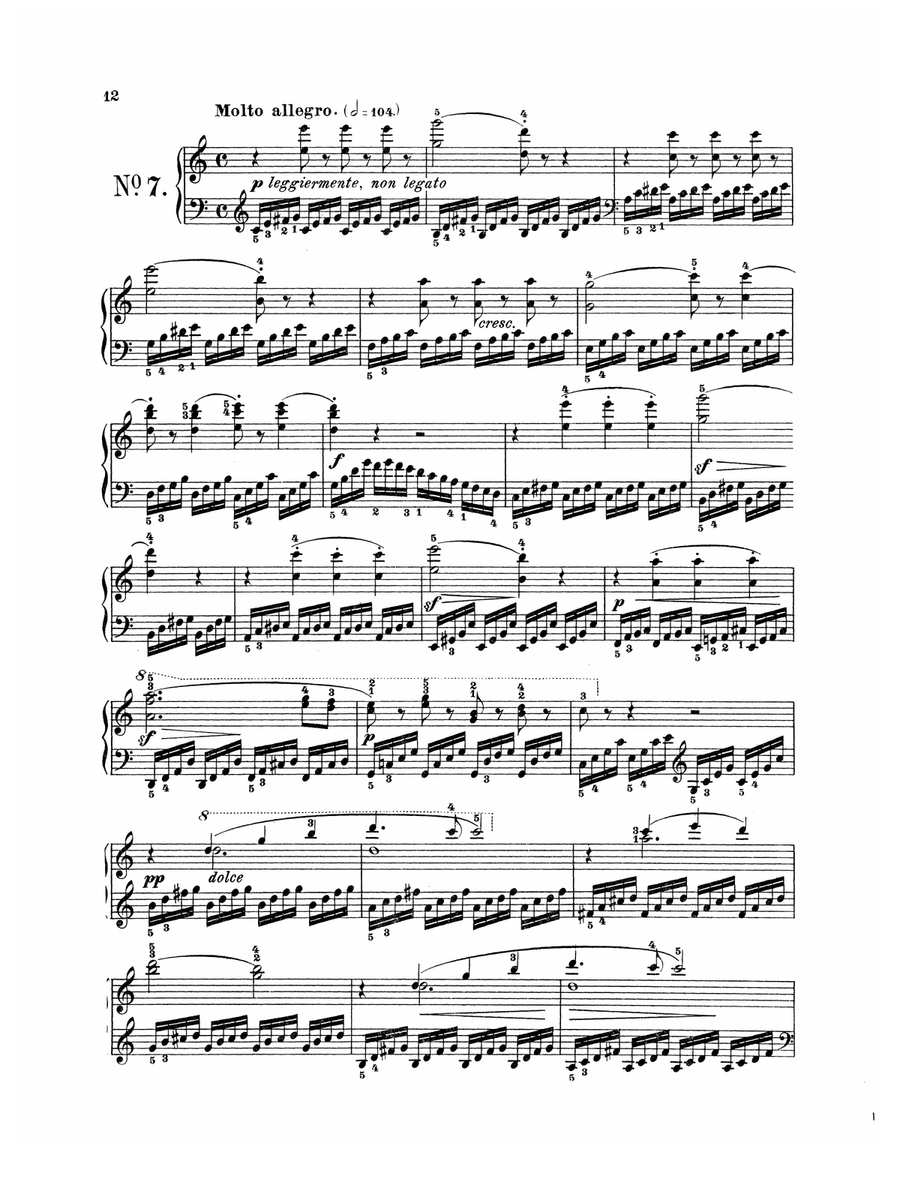 Czerny: School of Velocity, Op. 299 No. 7 (Volume I)