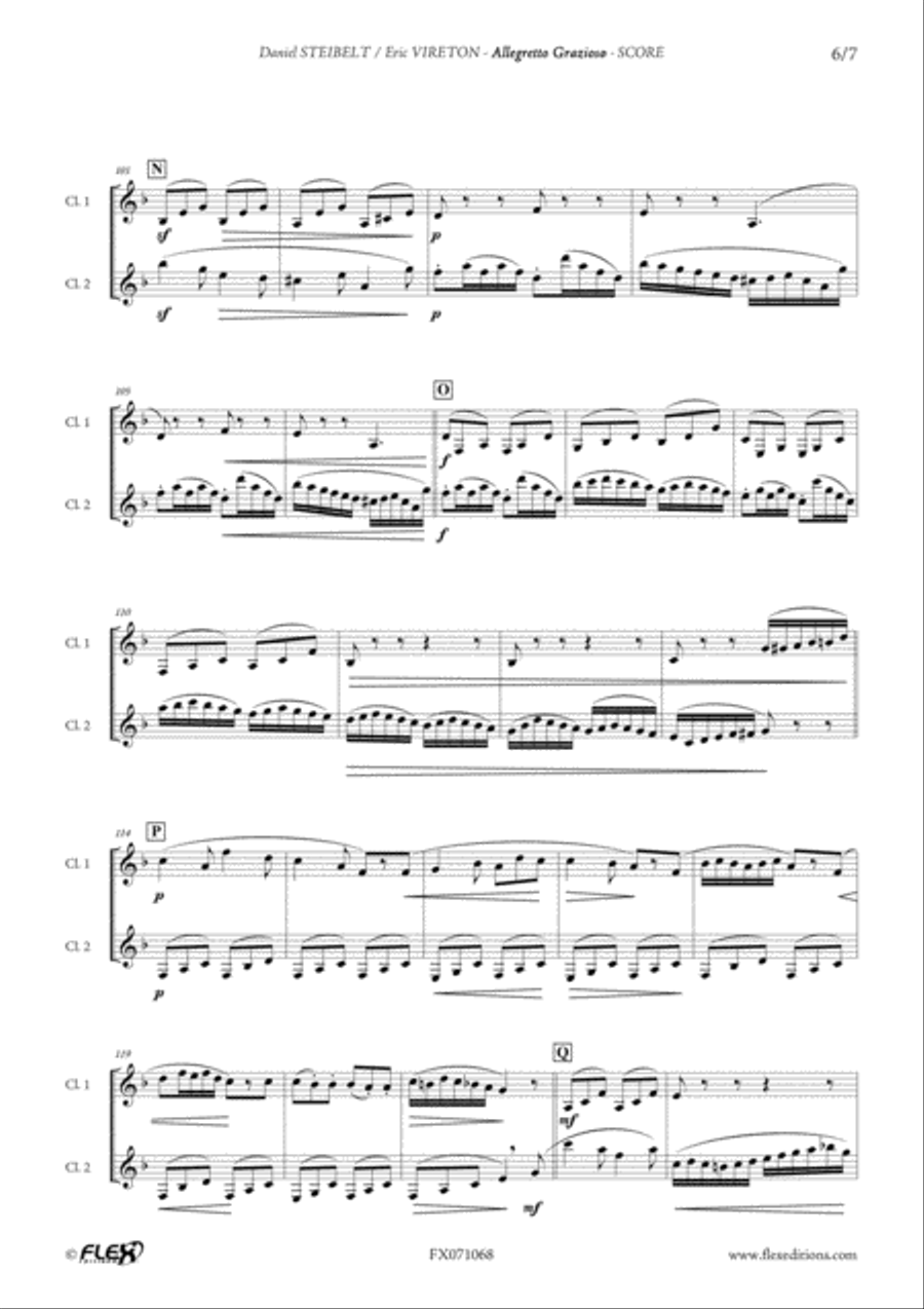 Allegretto grazioso Allegretto grazioso Clarinet Duet scores gallery preview page 6