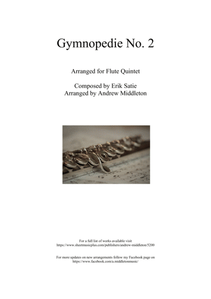 Gymnopedie No. 2 arranged for Flute Quintet image number null