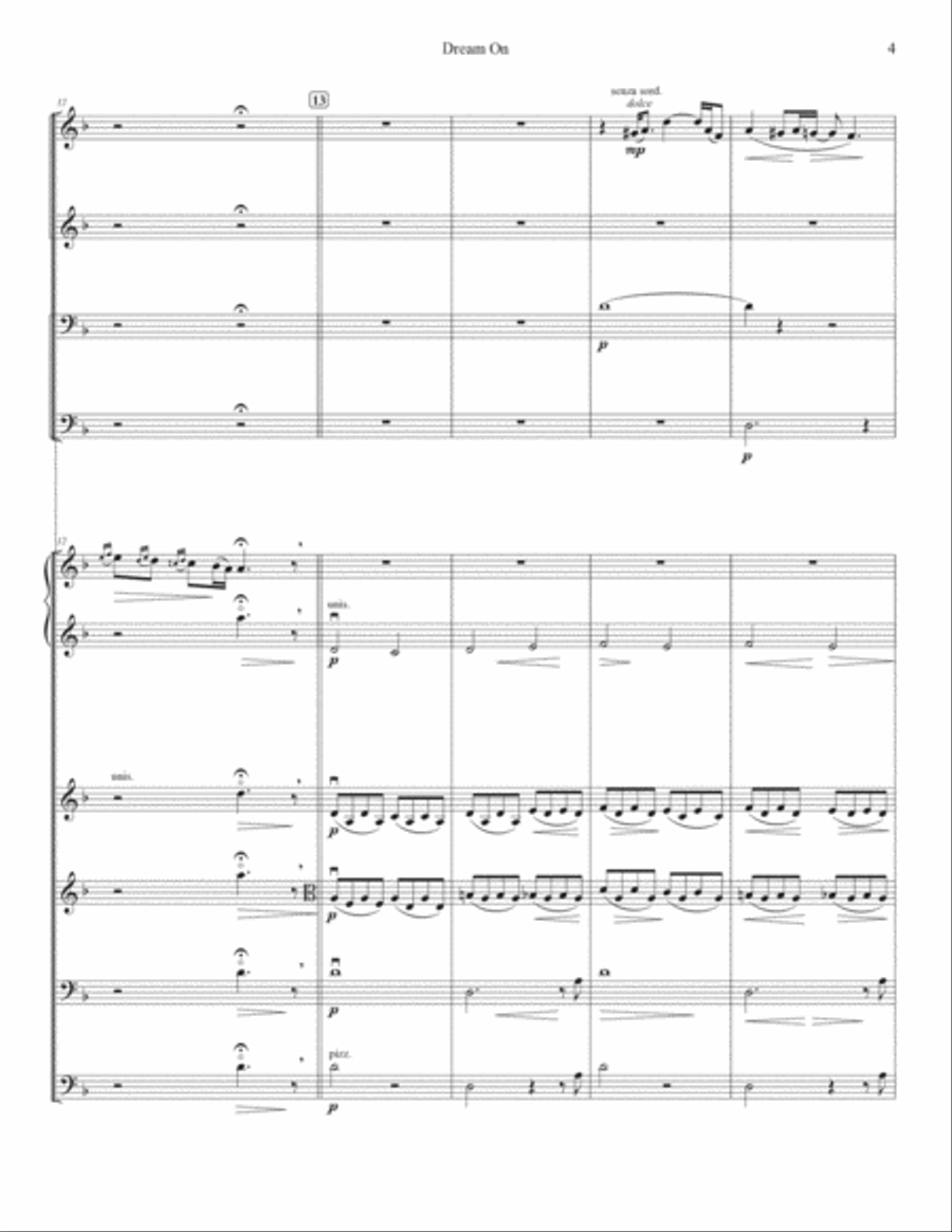 Dream On Chamber Orchestra scores gallery preview page 5