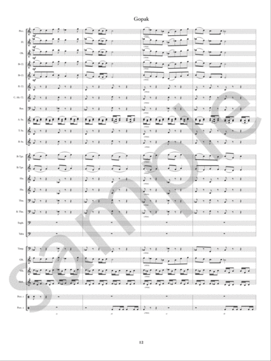 Gopak Concert Band scores gallery preview page 15