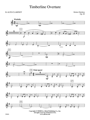 Timberline Overture: E-flat Alto Clarinet