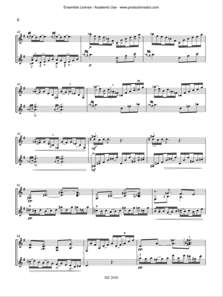 Le Tombeau de Couperin (extraits) Classical Guitar scores gallery preview page 6