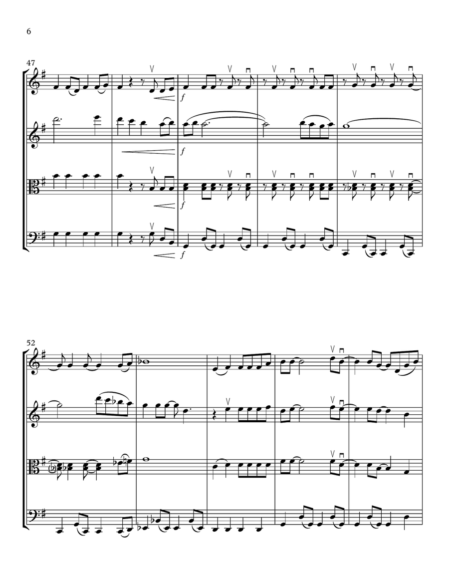 Butterflies String Quartet scores gallery preview page 6