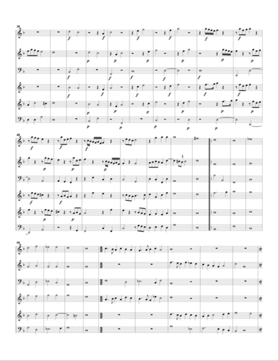 Sonata a quattro violini e doi chitarroni (arrangement for 6 recorders) Small Ensemble scores gallery preview page 3