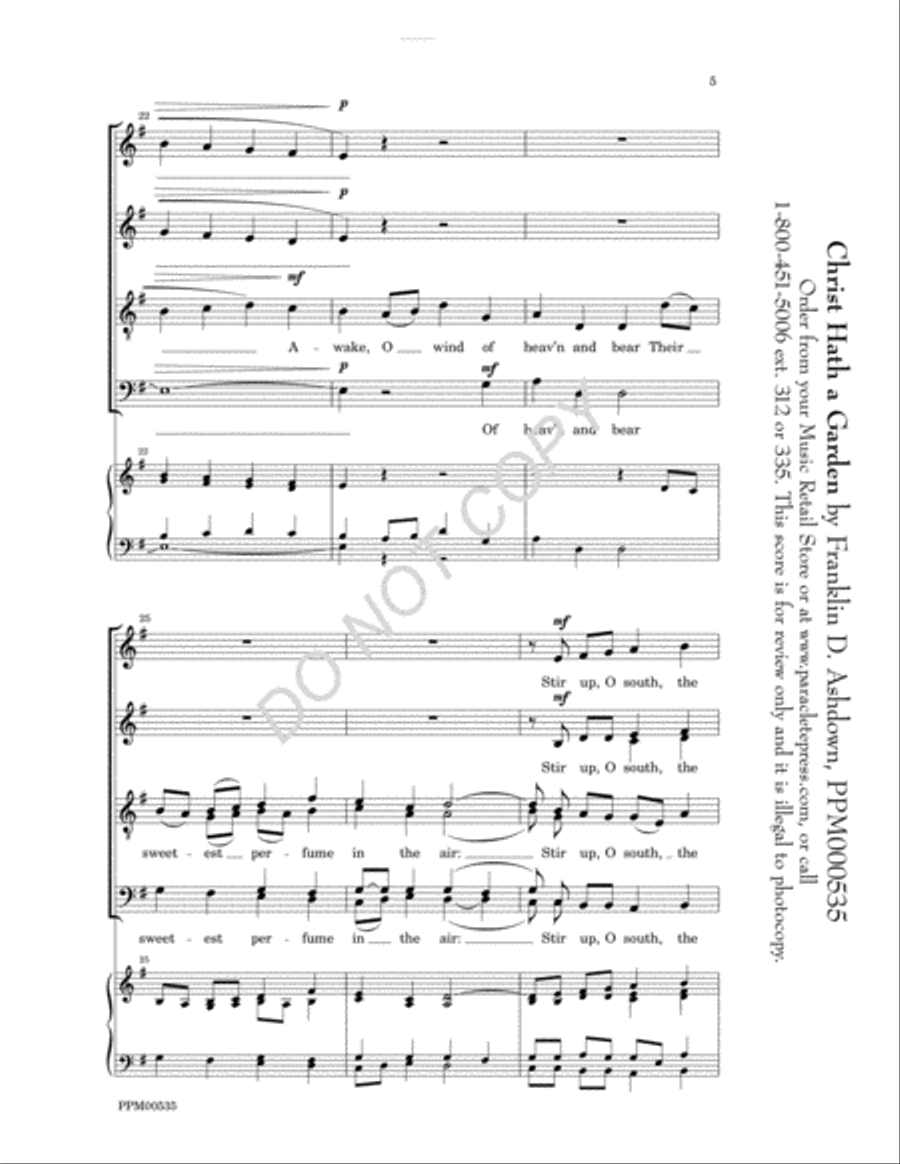 Christ Hath a Garden Christ Hath a Garden Divisi scores gallery preview page 6