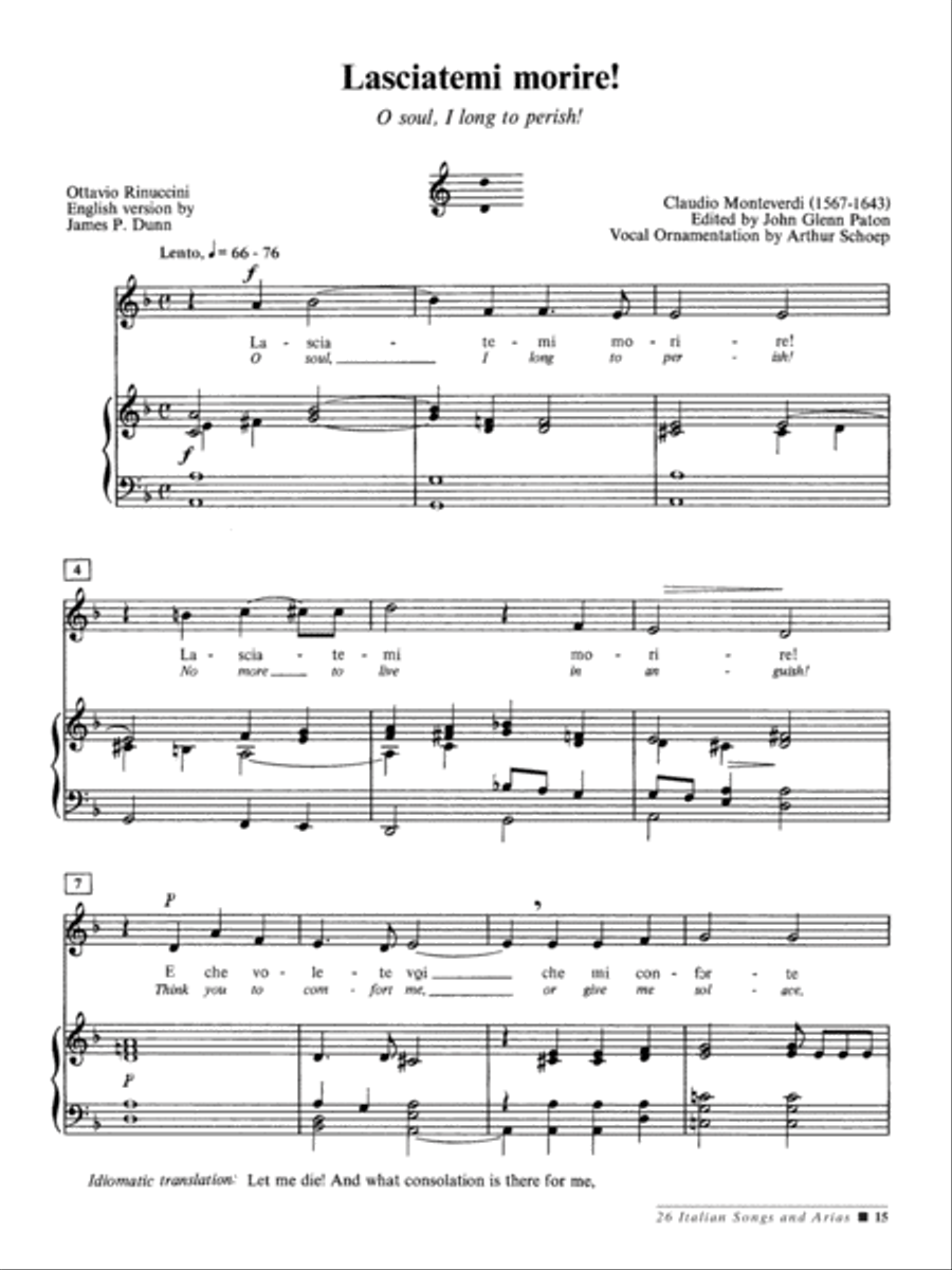 26 Italian Songs and Arias - Medium Low Voice (Book)