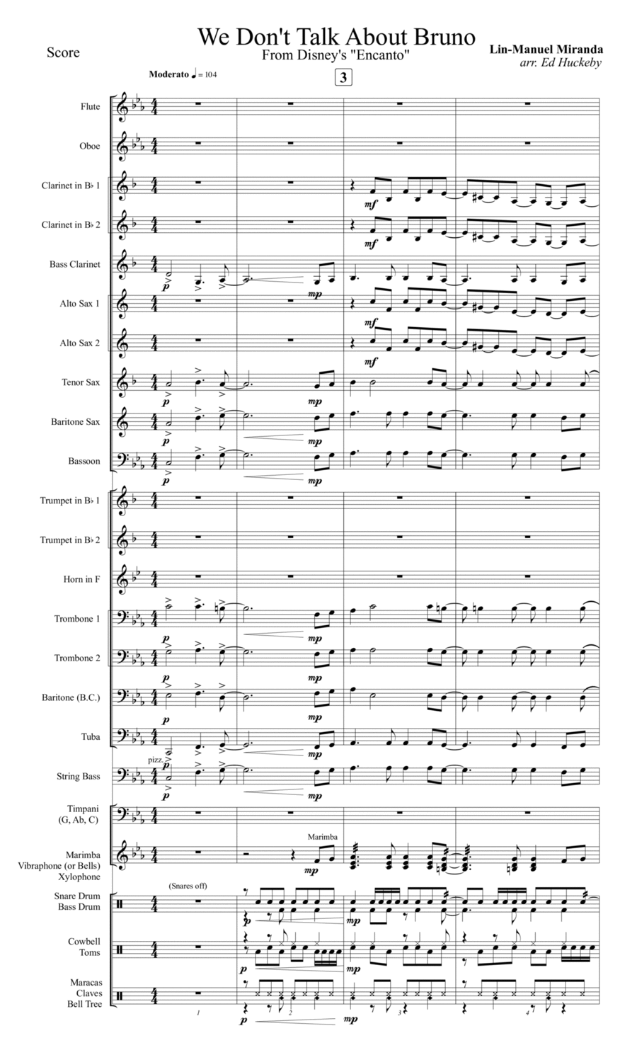 We Don't Talk About Bruno Concert Band scores gallery preview page 1