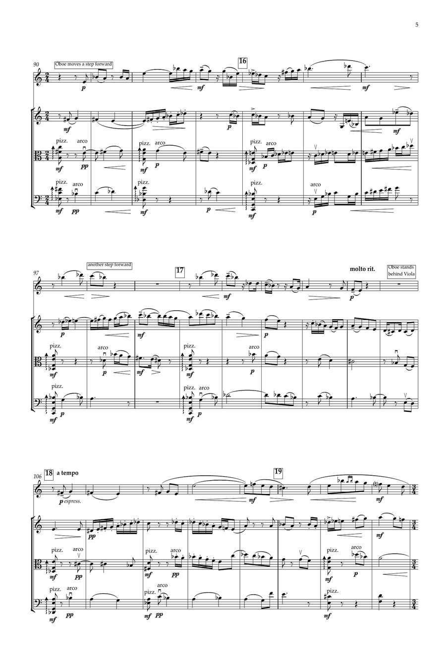 Cantilena for Oboe Quartet (full score) Woodwind Quartet scores gallery preview page 5
