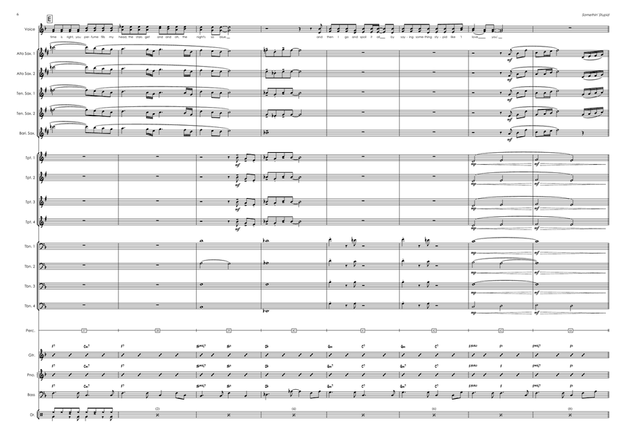 Somethin' Stupid Jazz Ensemble scores gallery preview page 6