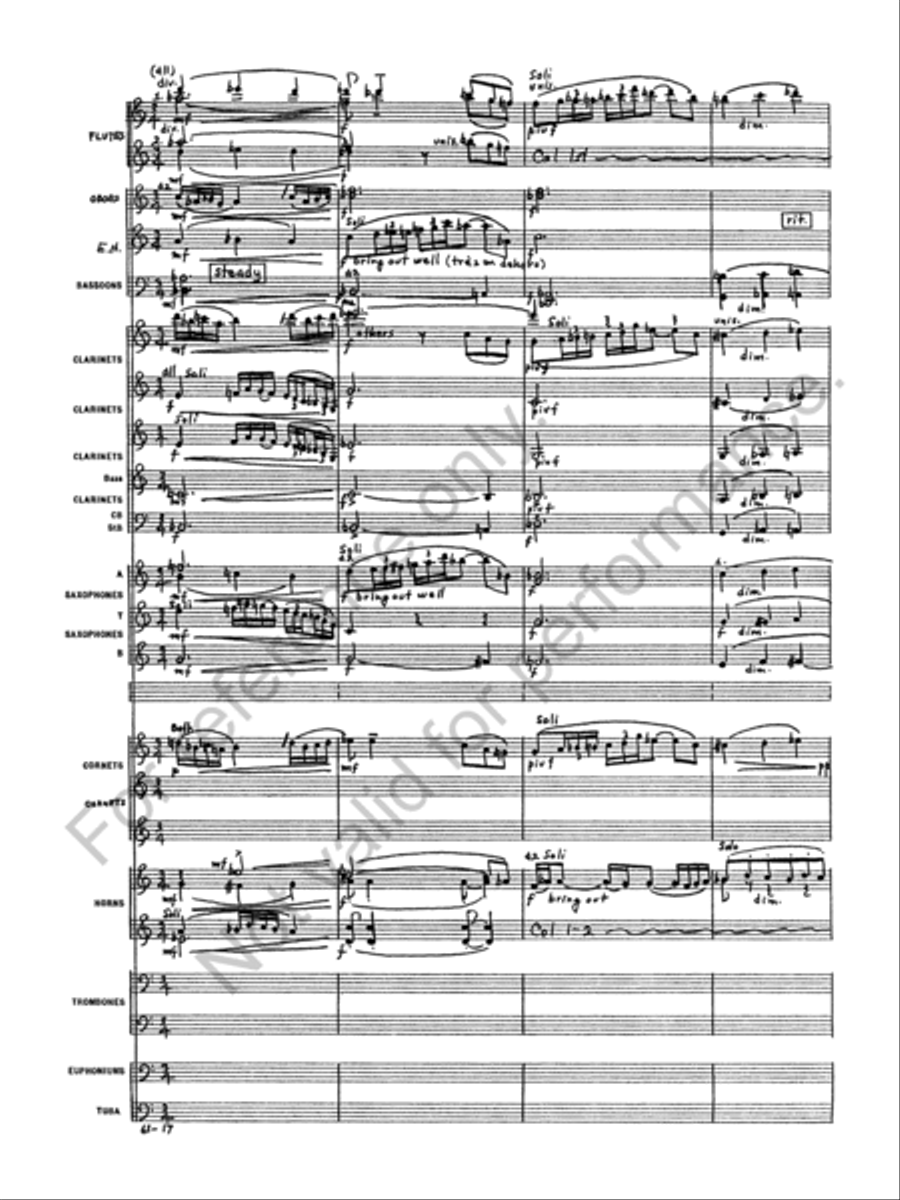Prelude to the Afternoon of a Faun Concert Band scores gallery preview page 19