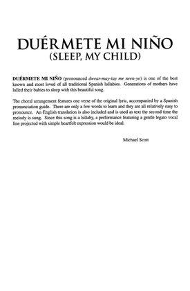 Duérmete Mi Niño (Sleep, My Child)