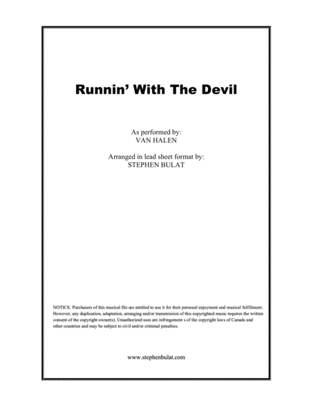 Runnin' With The Devil