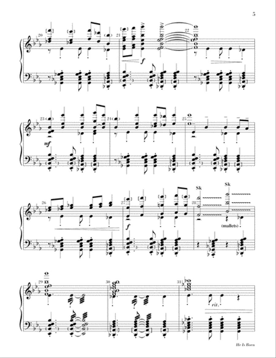 He Is Born 5-Octaves scores gallery preview page 5
