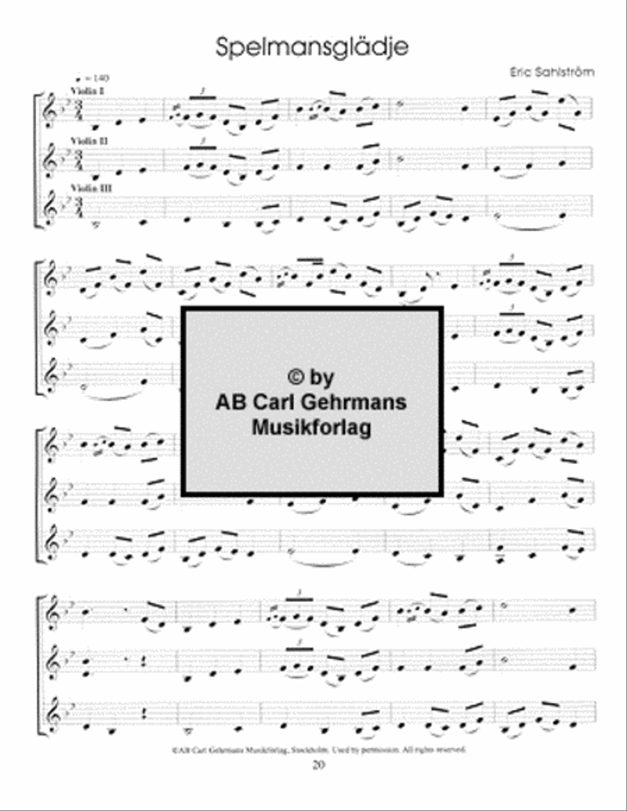 Favorite Swedish Fiddle Tunes Violin scores gallery preview page 4