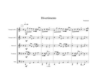 Book cover for Divertimento (Brass Quintet)