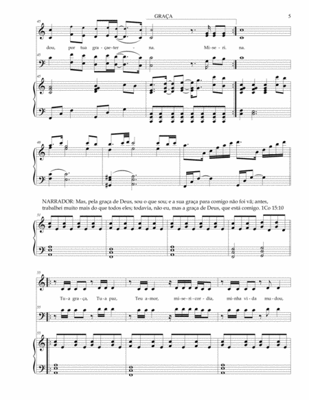 Graca ( SATB e Piano) - PORTUGUES image number null