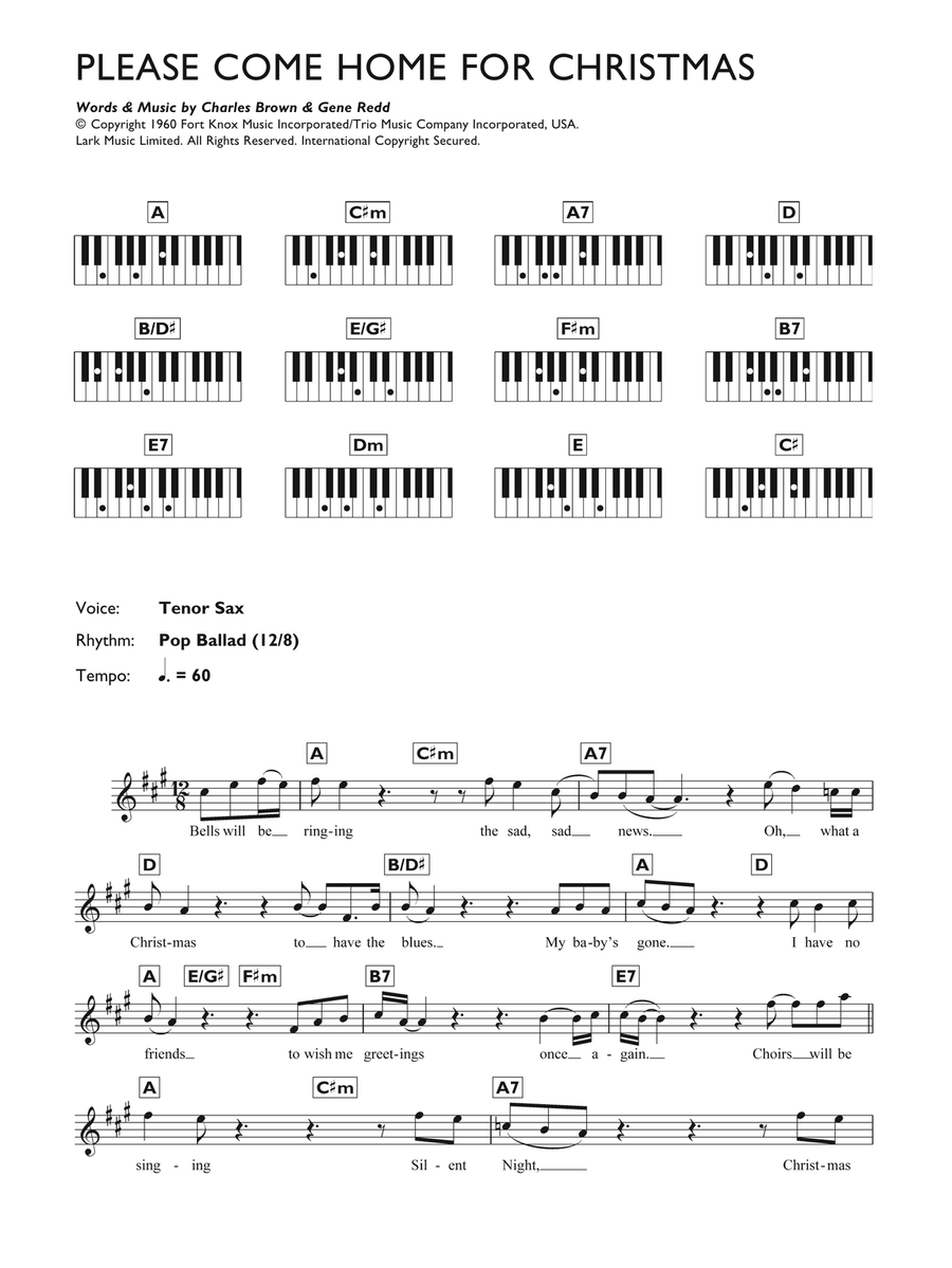 Please Come Home For Christmas Piano scores gallery preview page 1