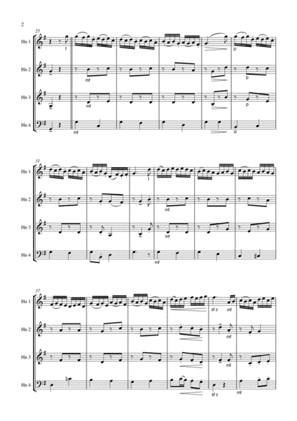 Le Basque for Horn Quartet (Dennis Brain's famous encore) by Marin Marais French Horn Quartet - Digital Sheet Music