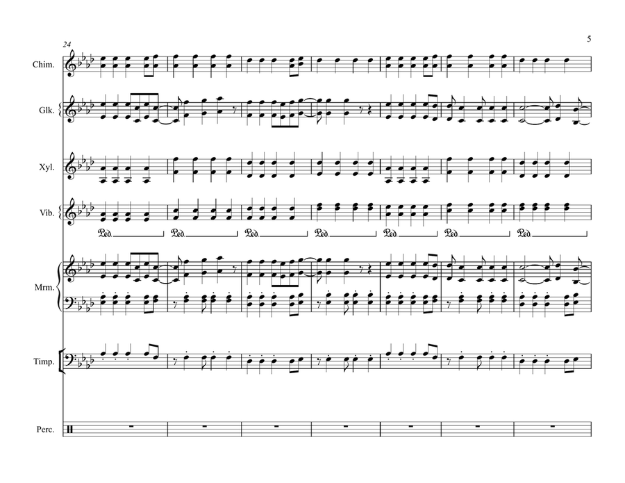 Viva La Vida Percussion Ensemble scores gallery preview page 5