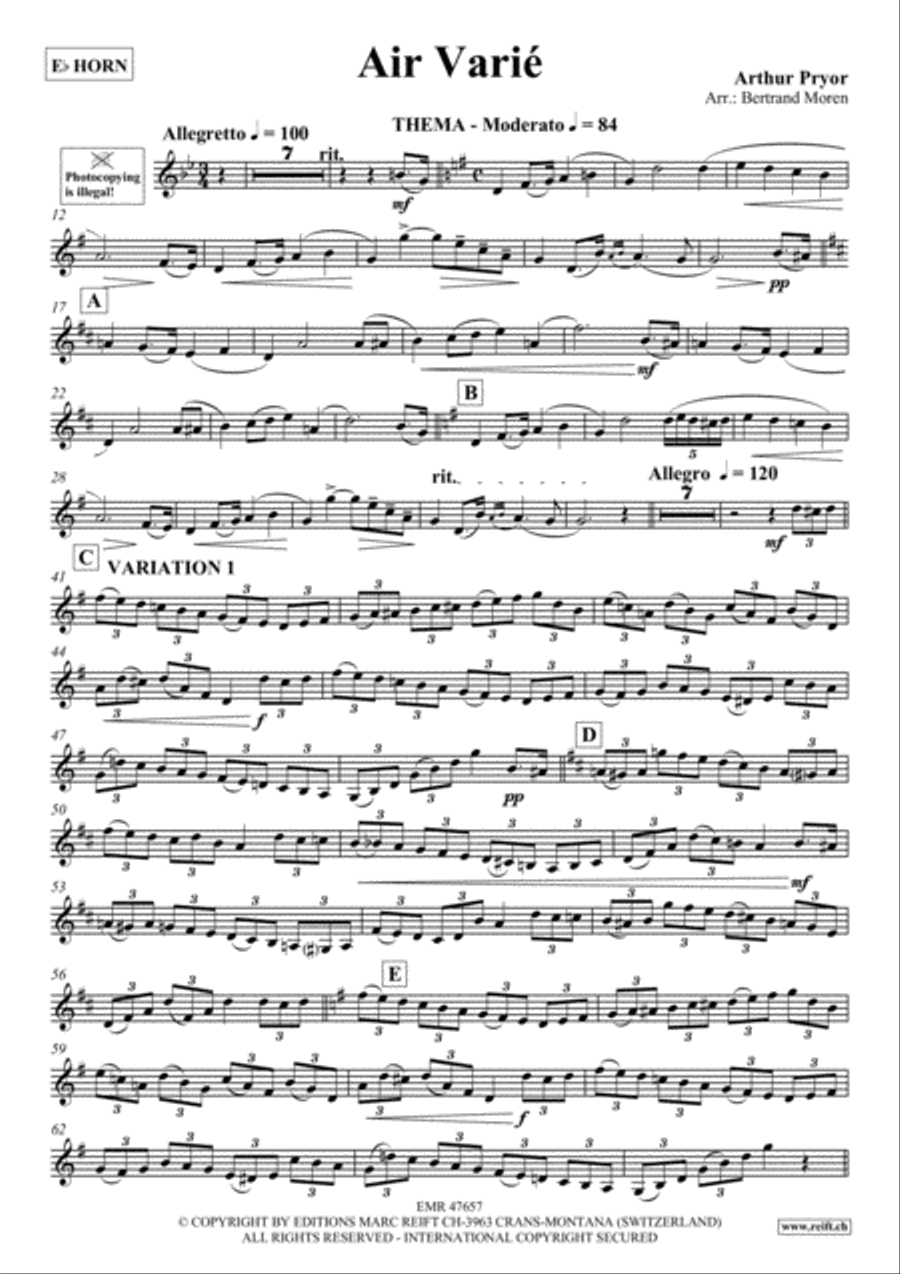 Air Varie Air Varie Horn scores gallery preview page 2