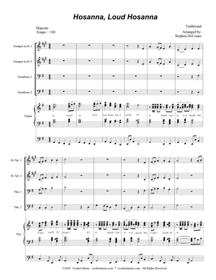 Book cover for Hosanna, Loud Hosanna (Brass Quartet (Alternate Version) - Organ accompaniment)
