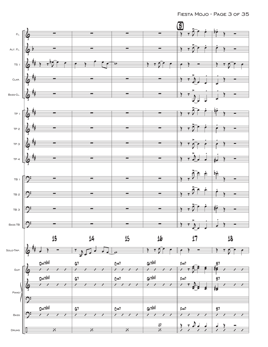 Fiesta Mojo Jazz Ensemble scores gallery preview page 3