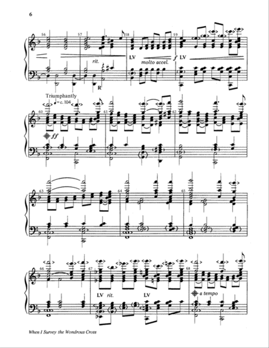 When I Survey the Wondrous Cross 5-Octaves scores gallery preview page 6