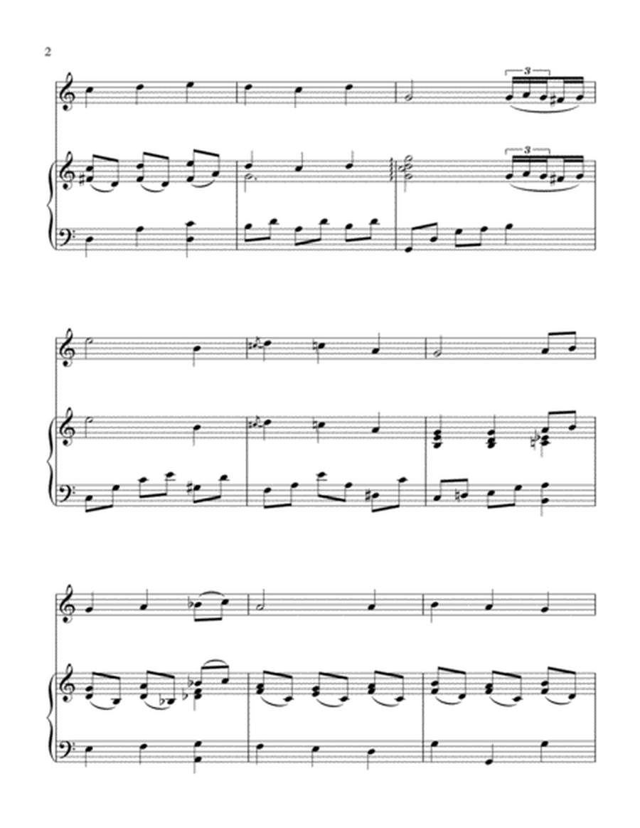 "It Came Upon The Midnight Clear"-Piano Background for Tenor Sax and Piano image number null