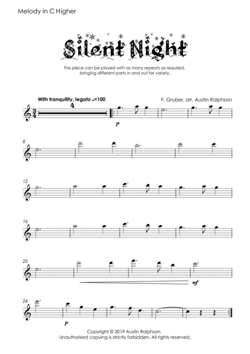 Silent Night for school ensembles - Mixed Abilities Classroom and School Ensemble Piece image number null