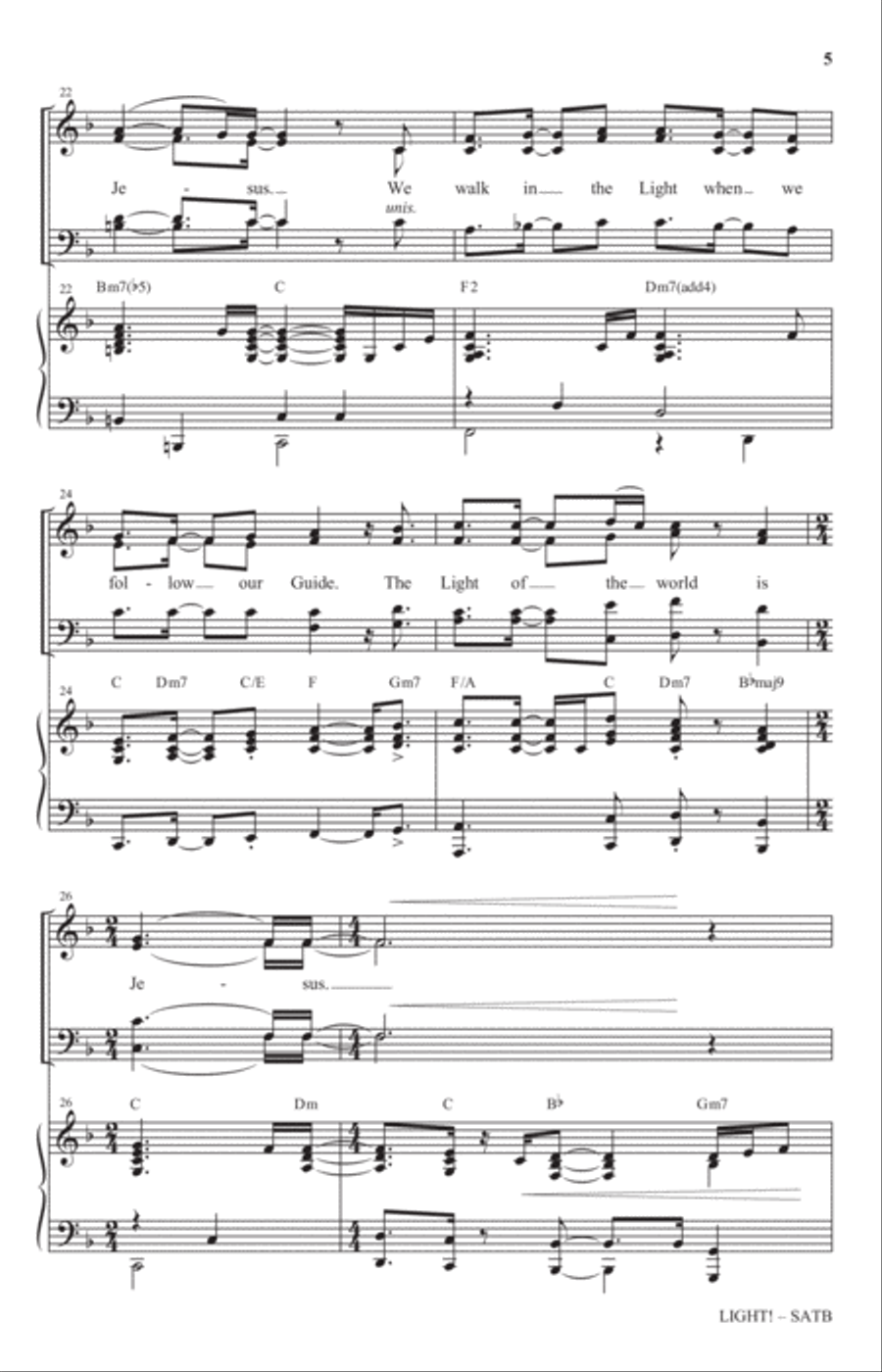The Light Of The World Is Jesus 4-Part scores gallery preview page 4