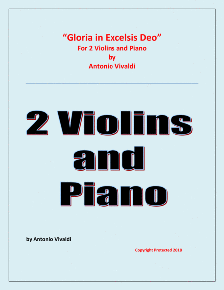 Gloria in Excelsis Deo - for 2 Violins and Piano image number null