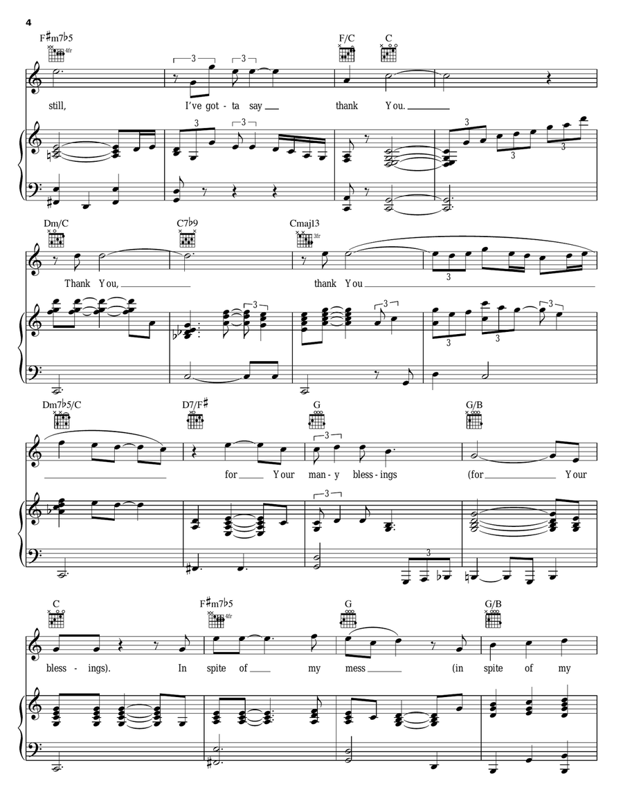 Still Say, Thank You Piano, Vocal, Guitar scores gallery preview page 4