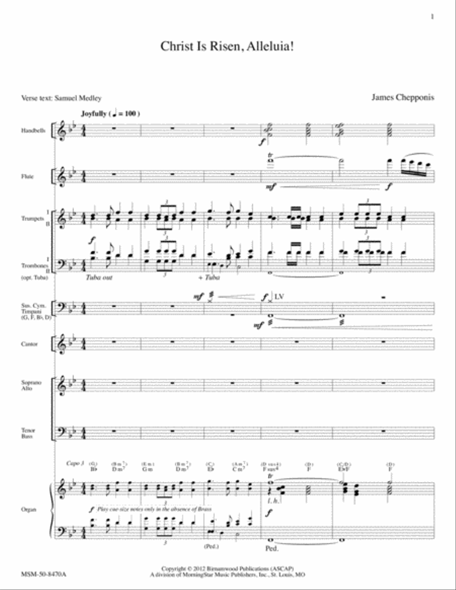 Christ Is Risen, Alleluia (Full Score) Choir scores gallery preview page 3