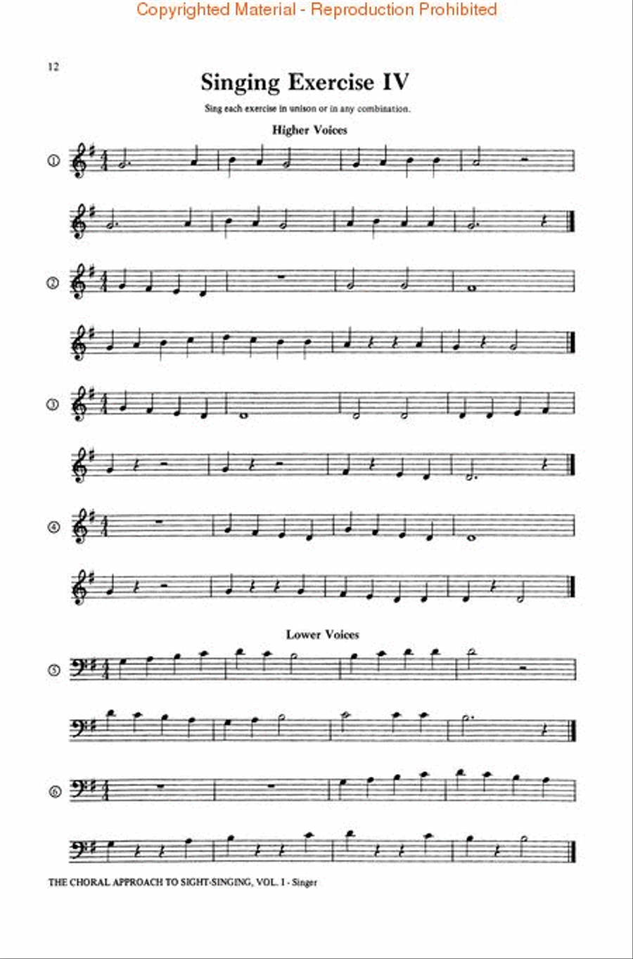 The Choral Approach to Sight-Singing (Vol. I) 3-Part scores gallery preview page 3