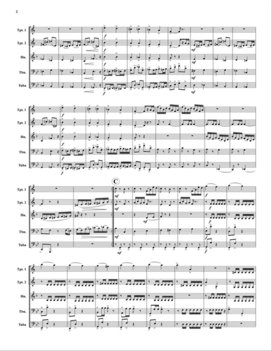 Pomp & Circumstance Pomp & Circumstance Brass Quintet scores gallery preview page 2