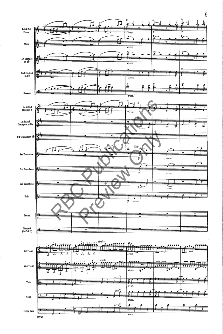 Symphony #9 In C Major Mvt. 1 Full Orchestra scores gallery preview page 6