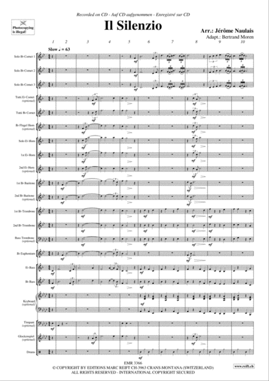 Il Silenzio Brass Band scores gallery preview page 4