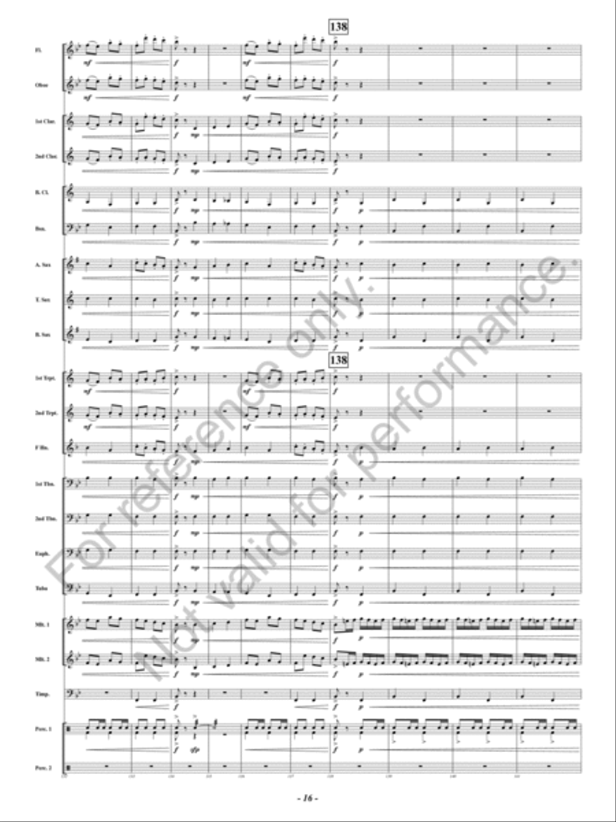 Infernal Galop Concert Band scores gallery preview page 17