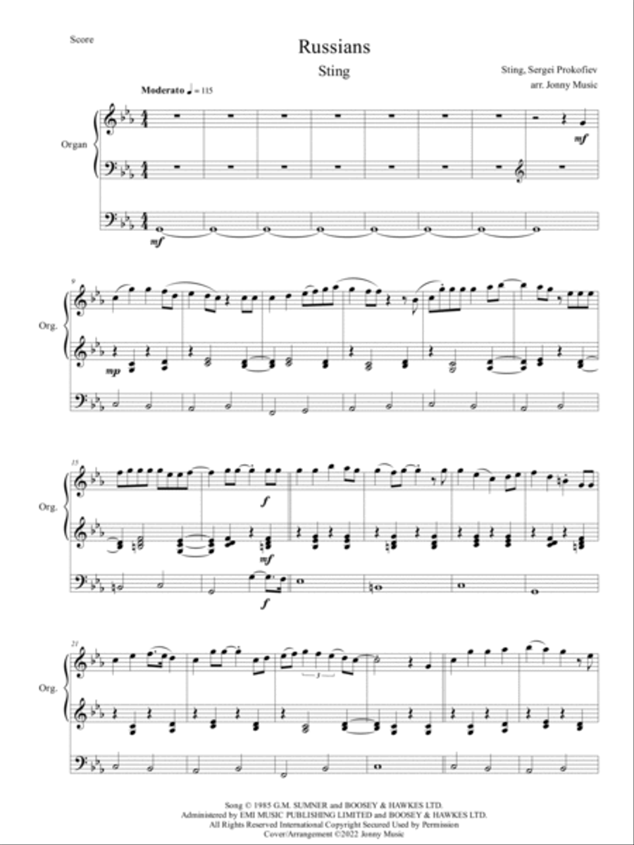 Russians Organ Solo scores gallery preview page 2