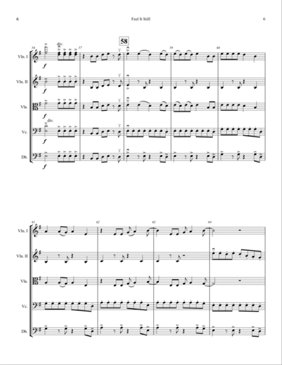 Feel It Still Score and Parts scores gallery preview page 6