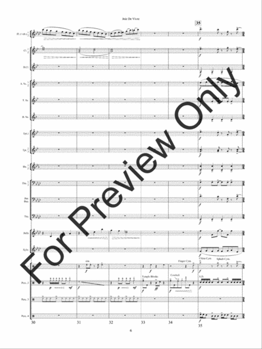 Joie De Vivre Concert Band scores gallery preview page 9