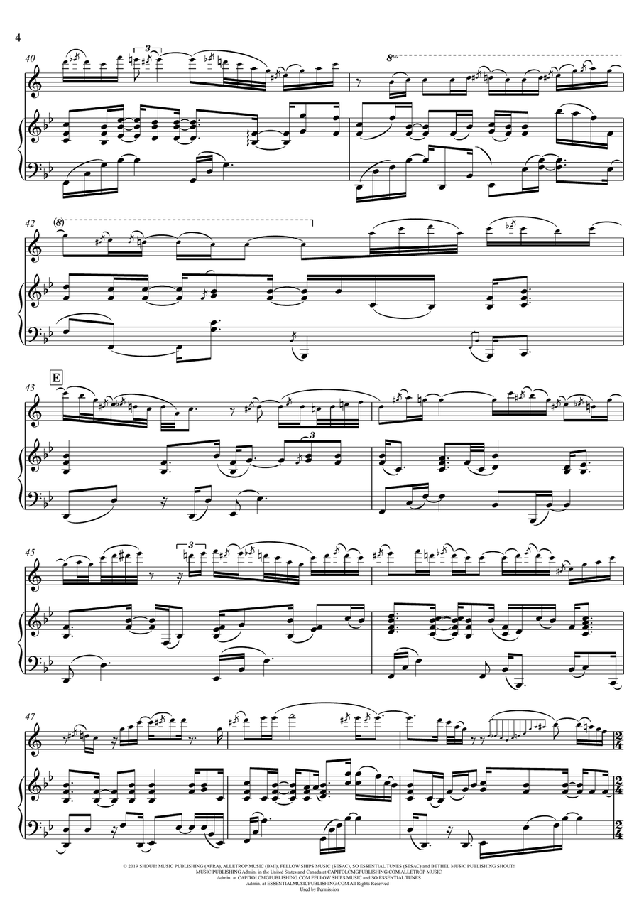 Goodness Of God Tenor Saxophone scores gallery preview page 4