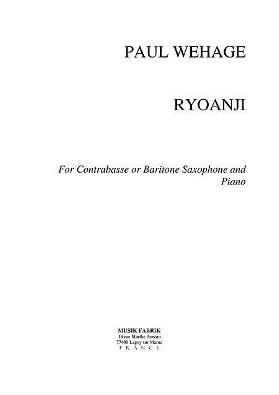 Ryoanji Saxophone scores gallery preview page 1