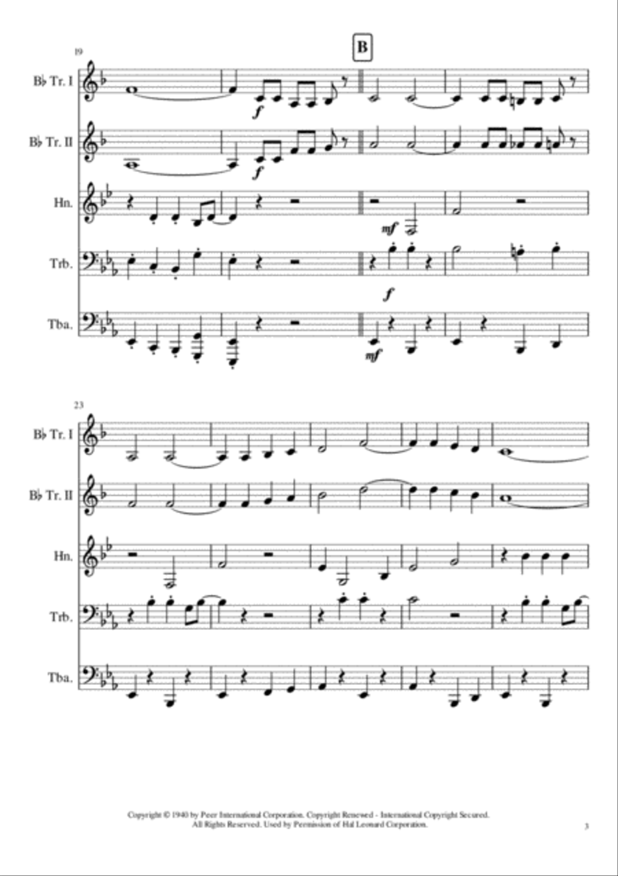 You Are My Sunshine You Are My Sunshine Brass Ensemble scores gallery preview page 3