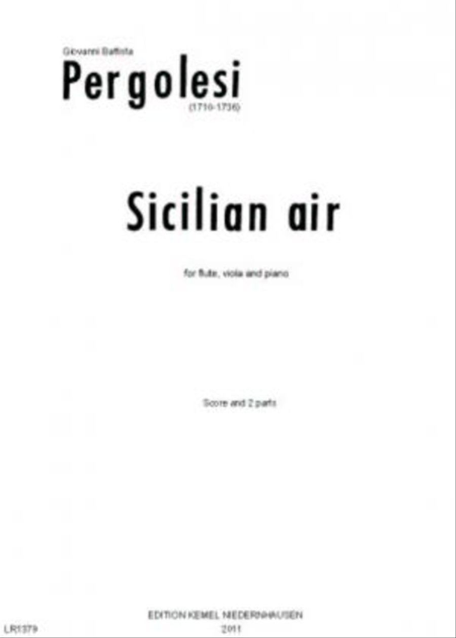 Sicilian air Flute scores gallery preview page 1