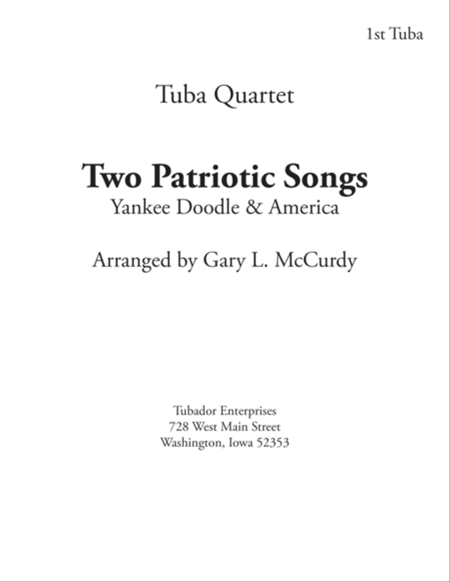 Two Patriotic Song for Tuba Quartet Tuba Quartet scores gallery preview page 5