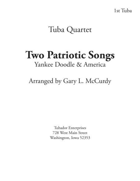 Two Patriotic Song for Tuba Quartet image number null
