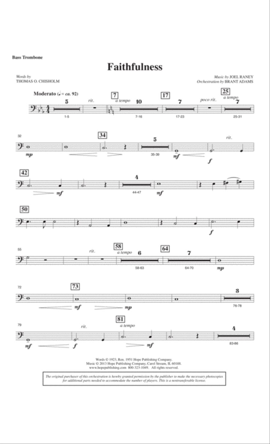 Faithfulness 4-Part scores gallery preview page 45